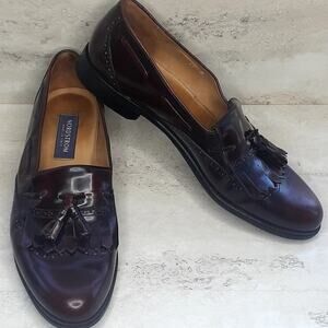 Nordstrom Men's Brown/Burgundy Tassel Loafers Leather Size 12 Made in Italy